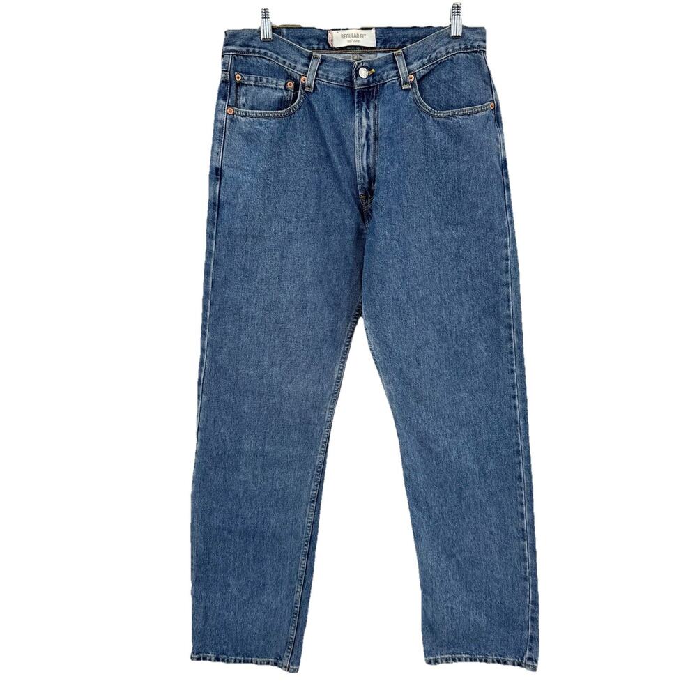 Levis Vintage 505 Jeans Mens 34x32 Blue Distress Denim Y2K Straight Leg Classic